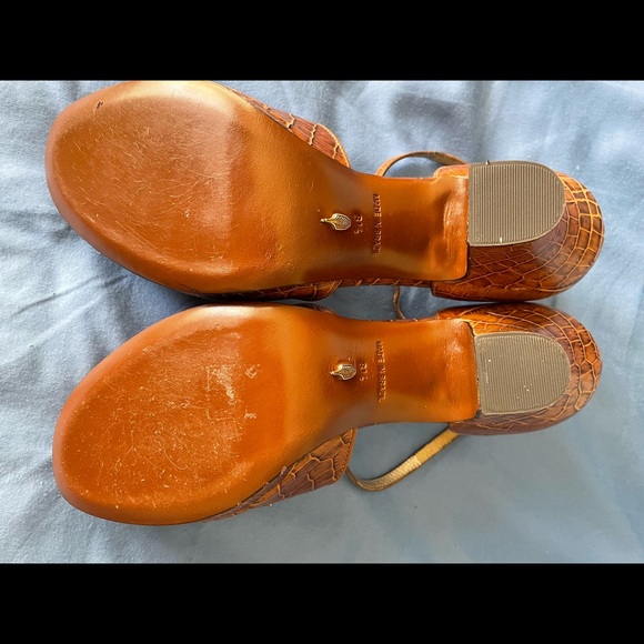 Golden Age LA Stunning Croc Embossed Pinup 40s Heels 8.5 - Picture 4 of 5